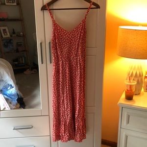 This is a super cute red, white & blue maxi dress!